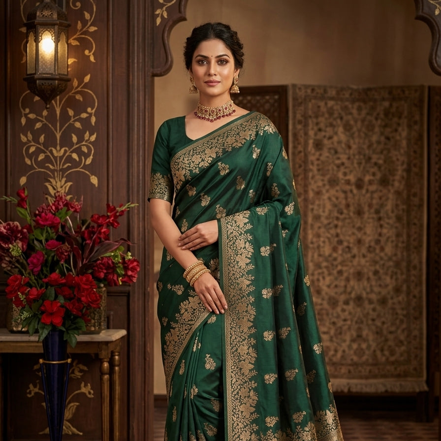 Royal Banarasi Silk Saree Collection – Heritage Zari Weave Edition