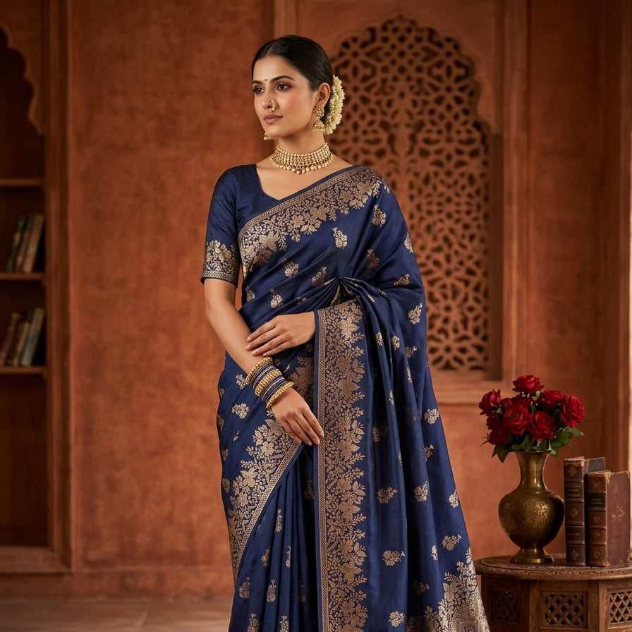 Royal Banarasi Silk Saree Collection – Heritage Zari Weave Edition