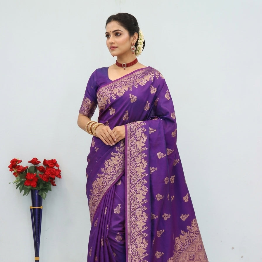 Royal Banarasi Silk Saree Collection – Heritage Zari Weave Edition